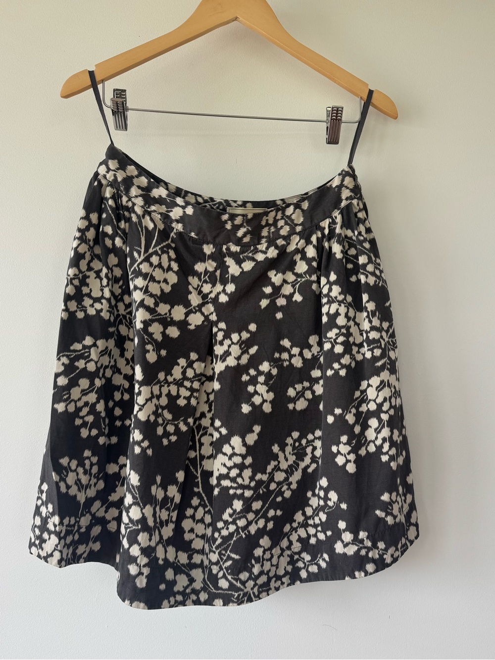 Moulinette Soeurs A-Line Cotton Silk Pleated Skirt Size 10 Office Career Classic